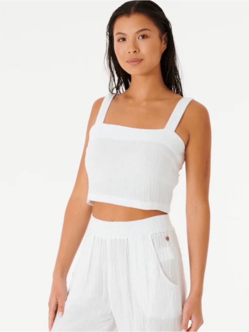Rip Curl Premium Surf Tank-White - Size XS/S